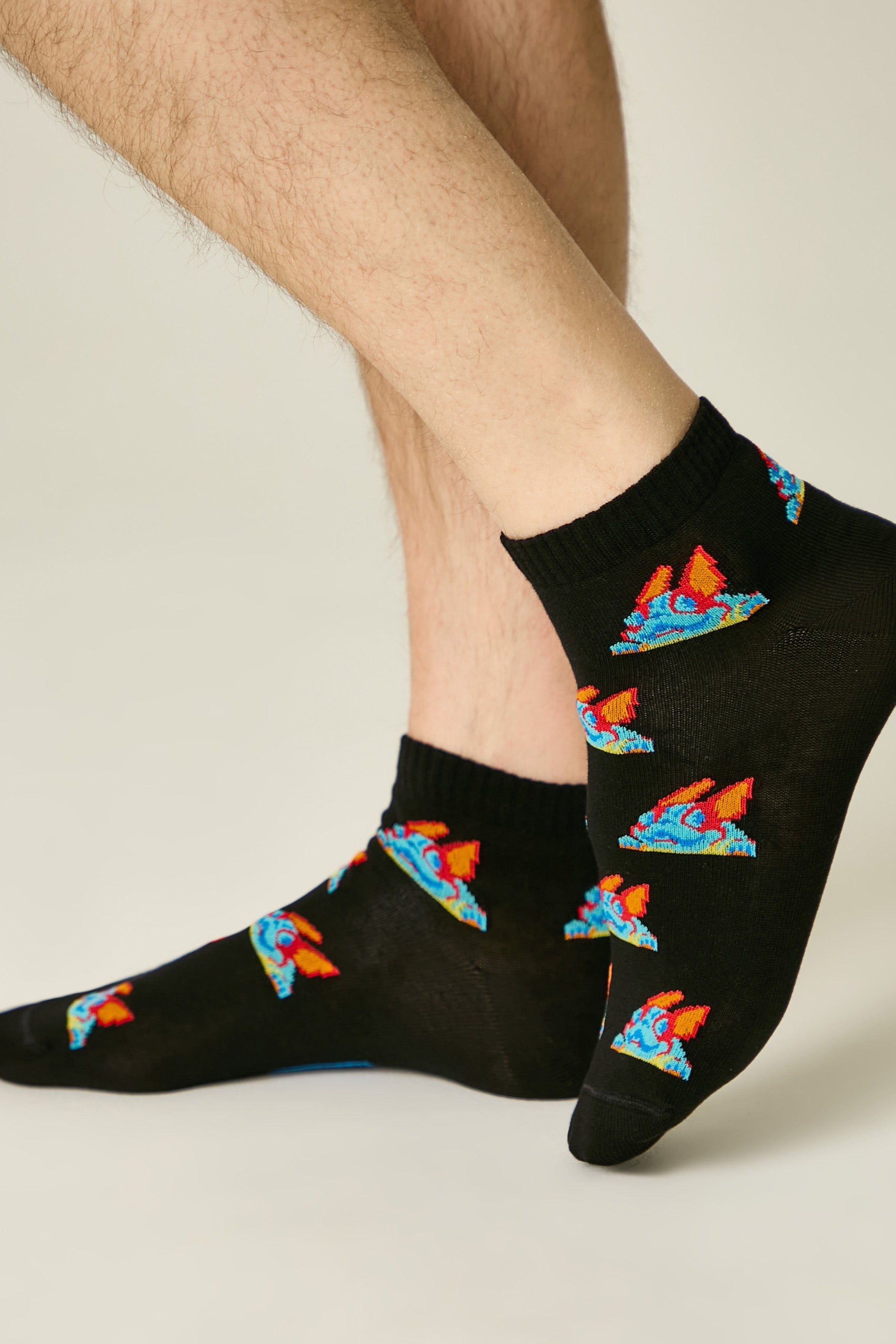 TheRanok.com Conte Cotton Ankle Socks Diwari Happy 171 — side view