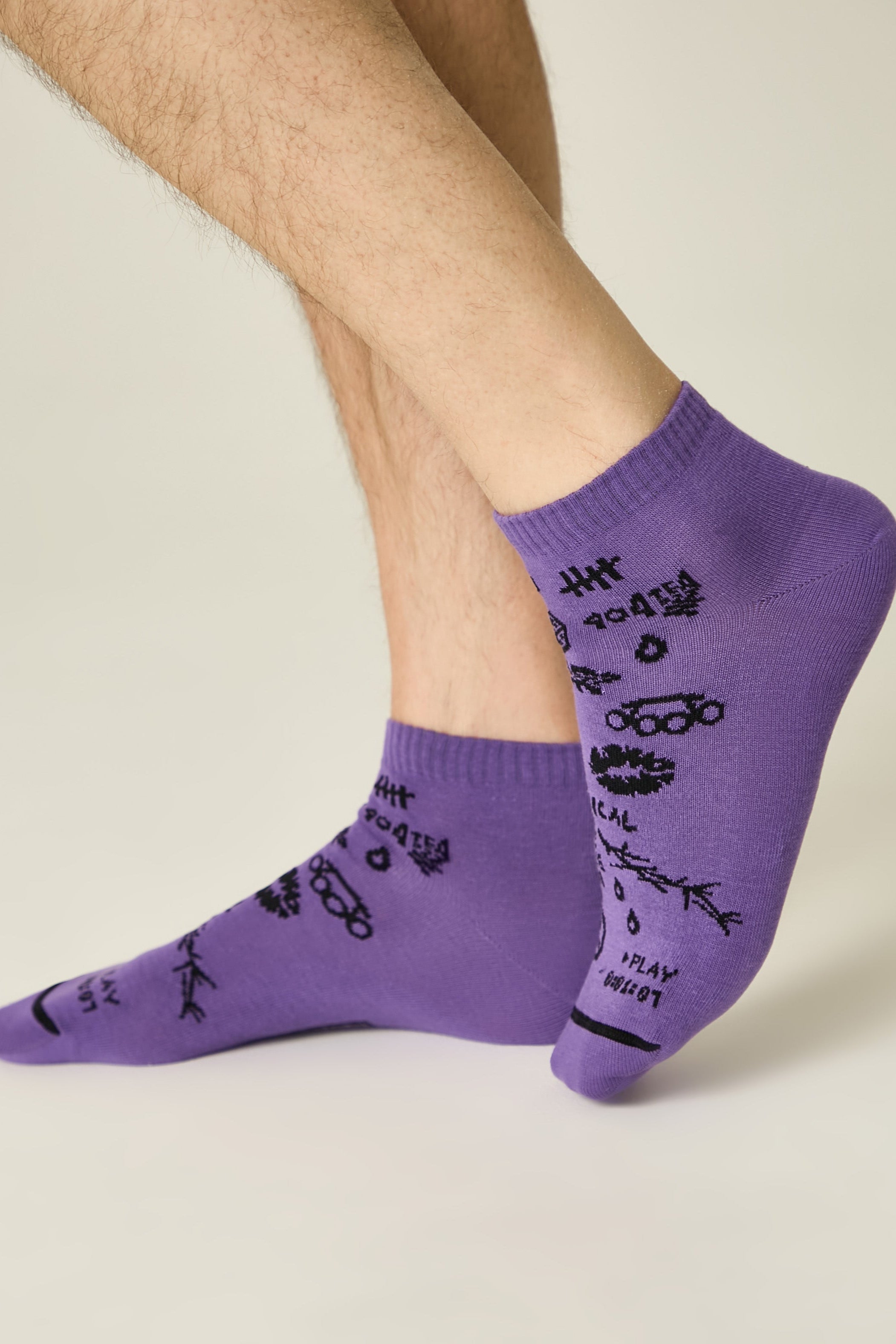 TheRanok.com Conte Cotton Ankle Socks Diwari Happy 174 — detail close-up