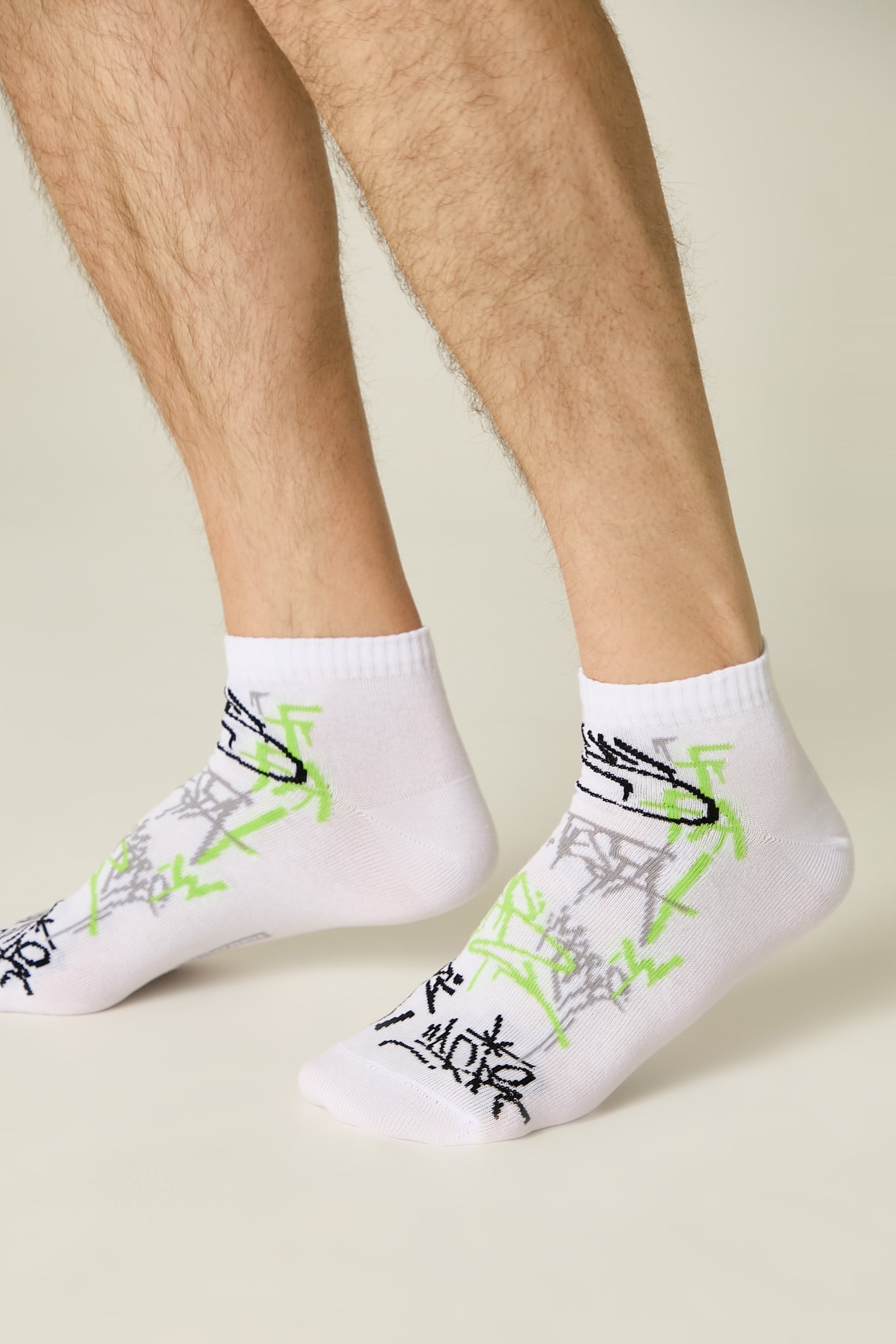 TheRanok.com Conte Cotton Ankle Socks Diwari Happy 178 — detail close-up