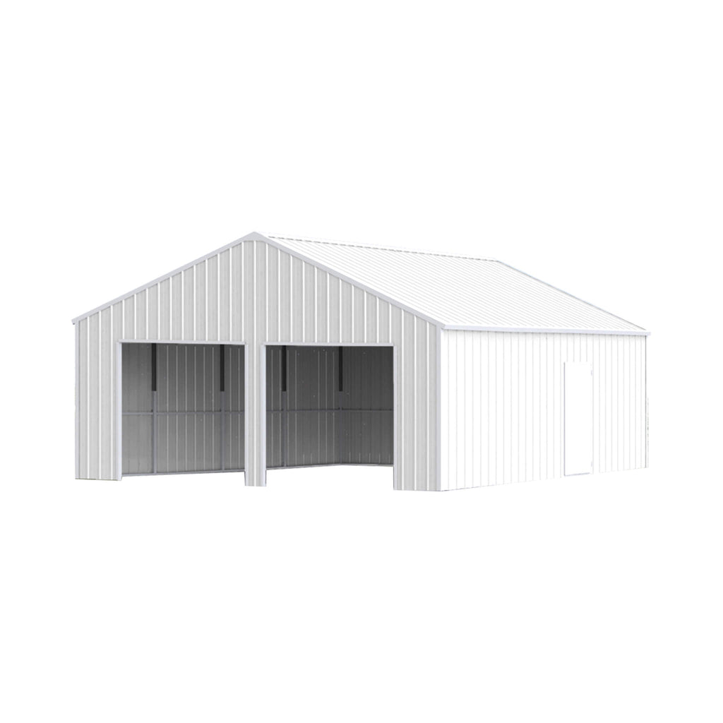 [22X23FT] Alora Heavy-Duty Double Garage Steel Barn Storage Shed (SAK94567) – SAKSBY WHOLESALE, view 5
