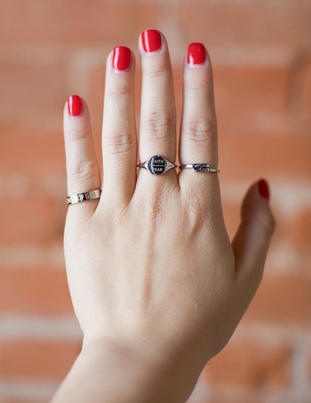 Elevated Faith Silver Faith Over Fear Ring — lifestyle context
