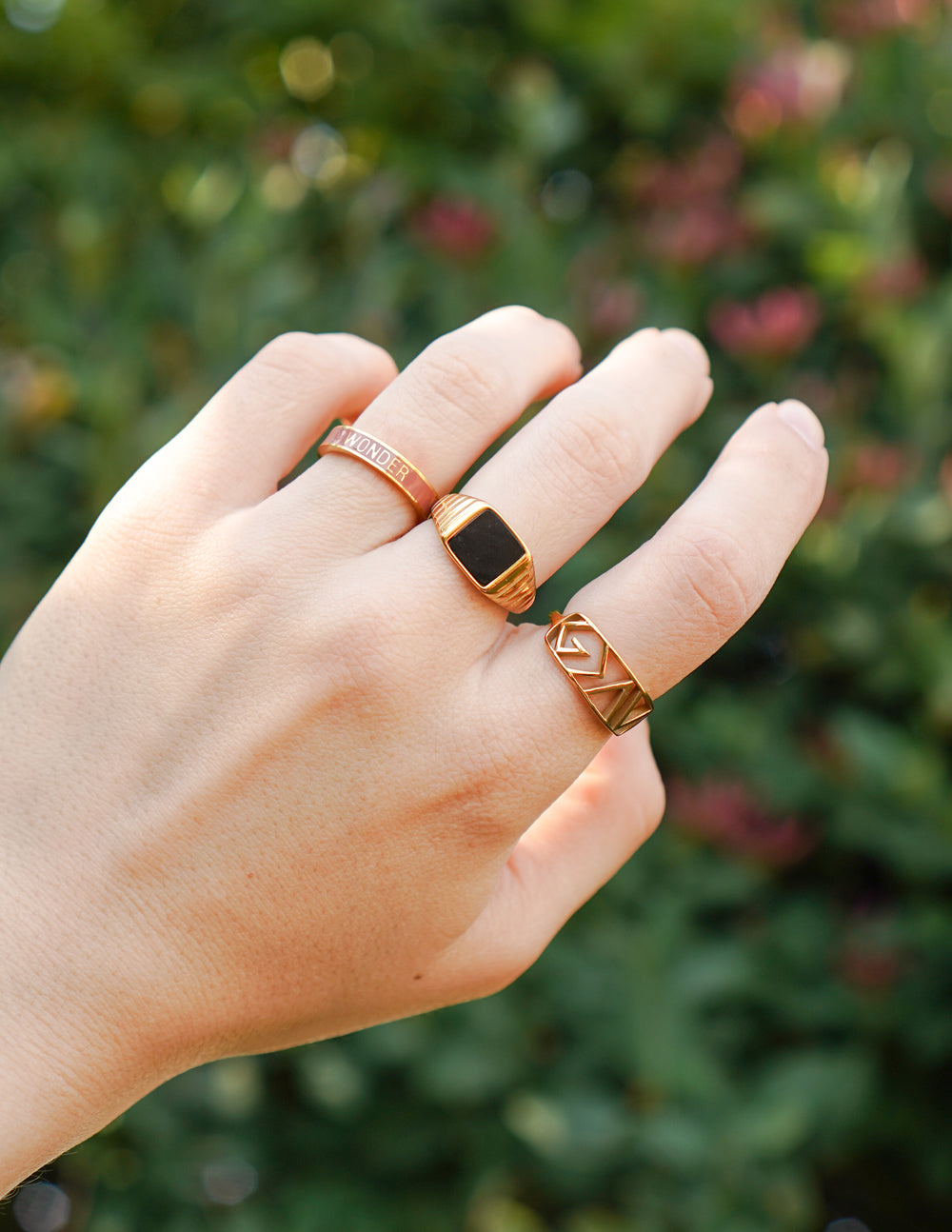 Elevated Faith Highs and Lows Statement Ring — back view
