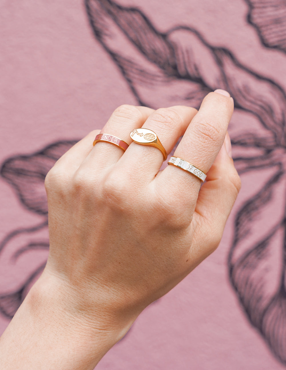 Elevated Faith Disciple Ring — detail close-up