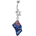 BodyCandy Australia Flag Dangle Belly Ring — main product shot