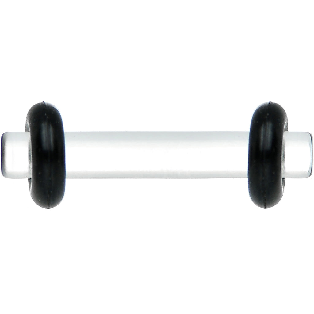 BodyCandy 12G Clear Acrylic Plug Set of 2 — detail close-up