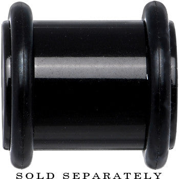 BodyCandy 00G Black Acrylic Plug — detail close-up
