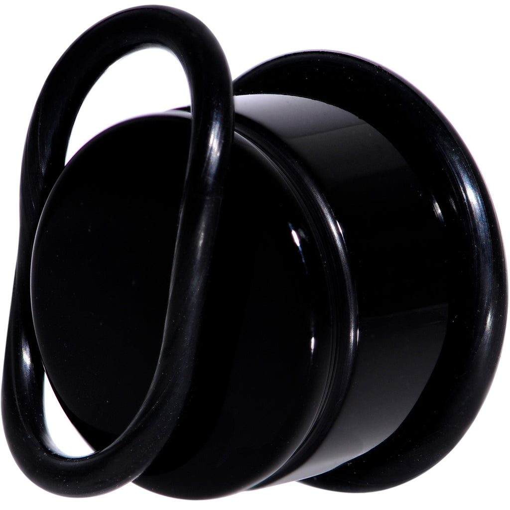 BodyCandy 5/8 Black Acrylic Straight Plug Set — lifestyle context