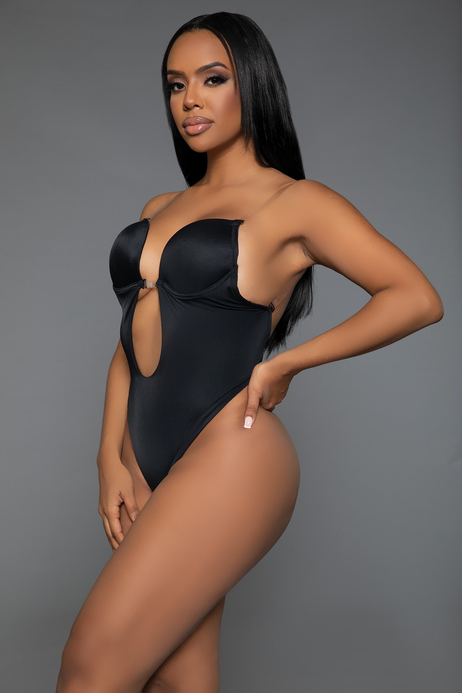 Love Spark Cove | Intimate Apparel, Pleasure Shop & Free Shipping 2348 Looking Curvy Bodysuit Shaper — side view