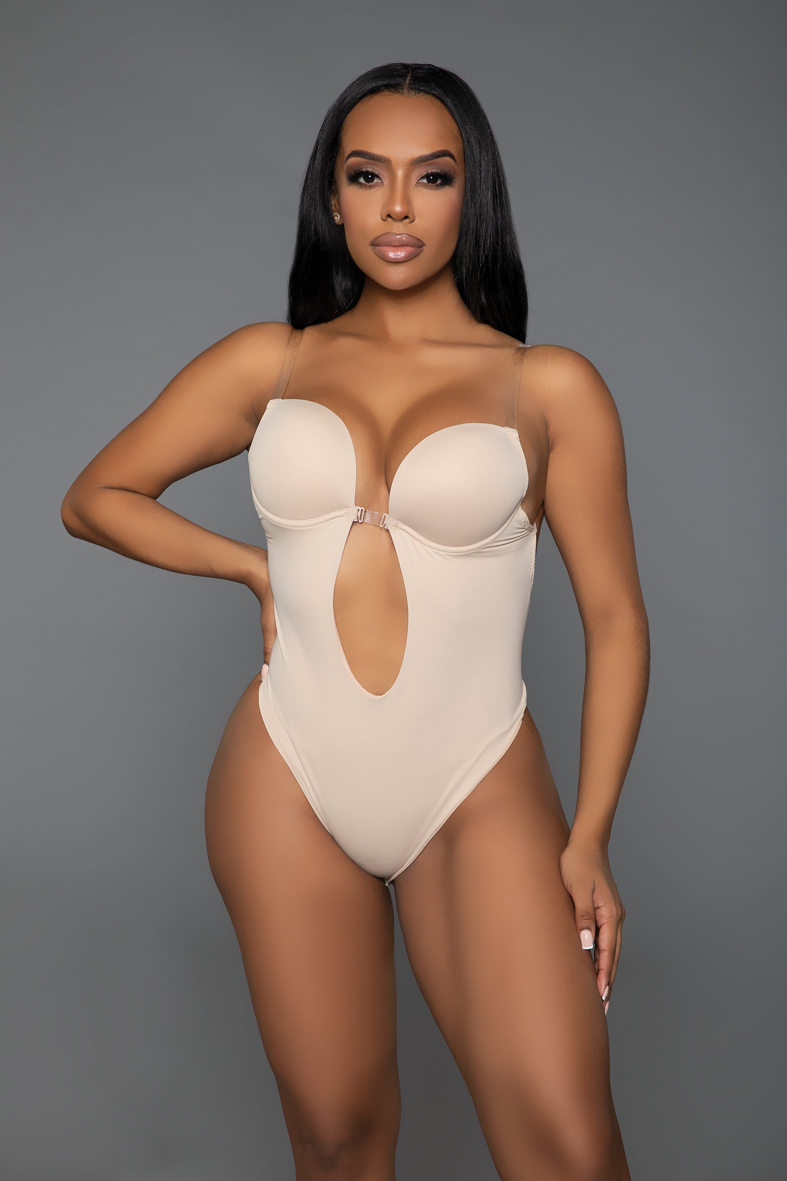 Love Spark Cove | Intimate Apparel, Pleasure Shop & Free Shipping 2348 Looking Curvy Bodysuit Shaper — detail close-up