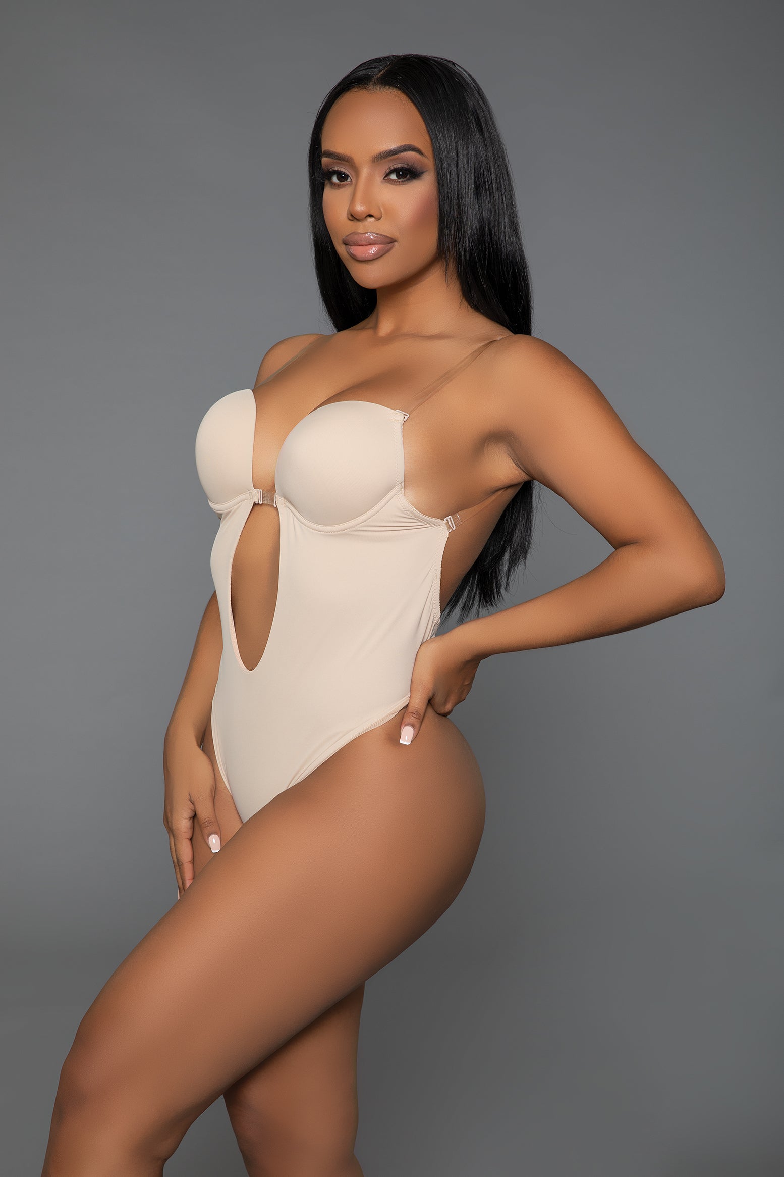 Love Spark Cove | Intimate Apparel, Pleasure Shop & Free Shipping 2348 Looking Curvy Bodysuit Shaper — alternative angle