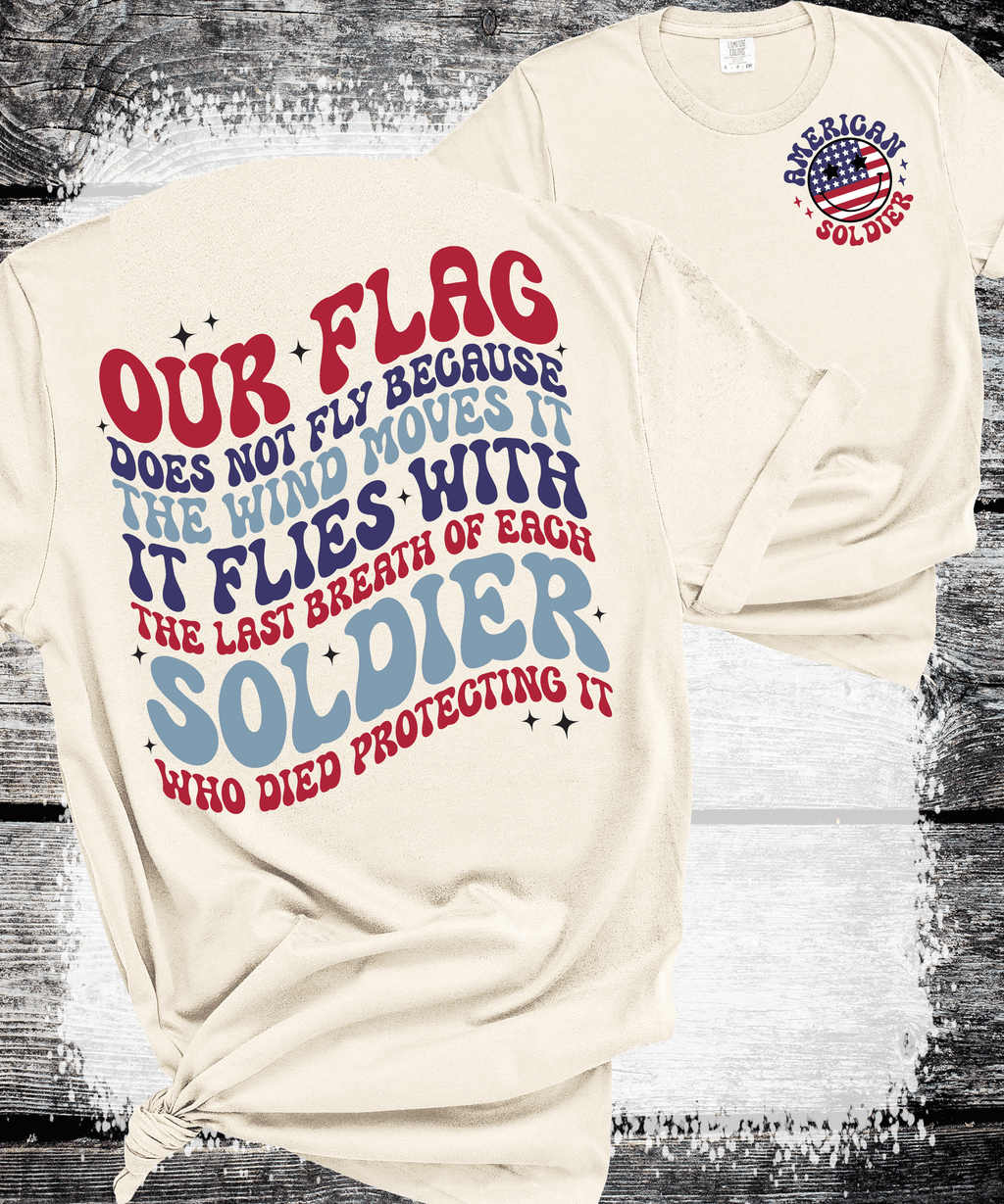 A Blessed Texas Mess Boutique American Soldier Our Flag Died Protecting the flag American The beautiful Red… — dtf / graphic shirts category context