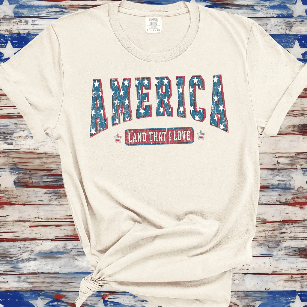 A Blessed Texas Mess Boutique America Land Of The Free Shirt, 4th of July Shirt, Stars stripes  Shirt,… — dtf / graphic shirts category context