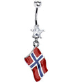 BodyCandy Norway Flag Dangle Belly Ring — main product shot