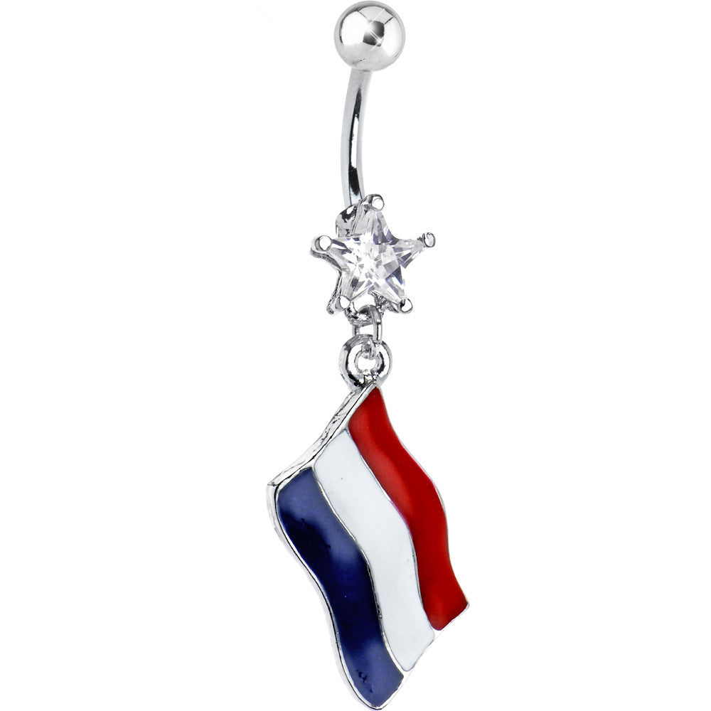 BodyCandy Holland Flag Dangle Belly Ring — main product shot
