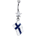 BodyCandy Finland Flag Dangle Belly Ring — main product shot