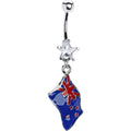 BodyCandy New Zealand Flag Dangle Belly Ring — main product shot