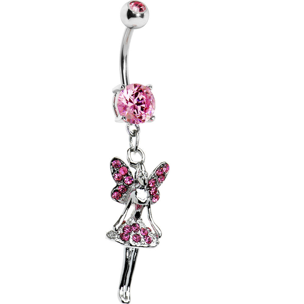 BodyCandy Pink Cubic Zirconia Princess Fairy Belly Ring — main product shot