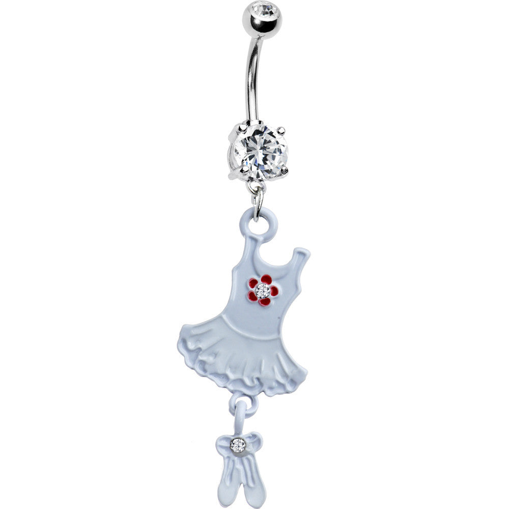 BodyCandy Clear Cubic Zirconia Tutu Ballerina Belly Ring — main product shot