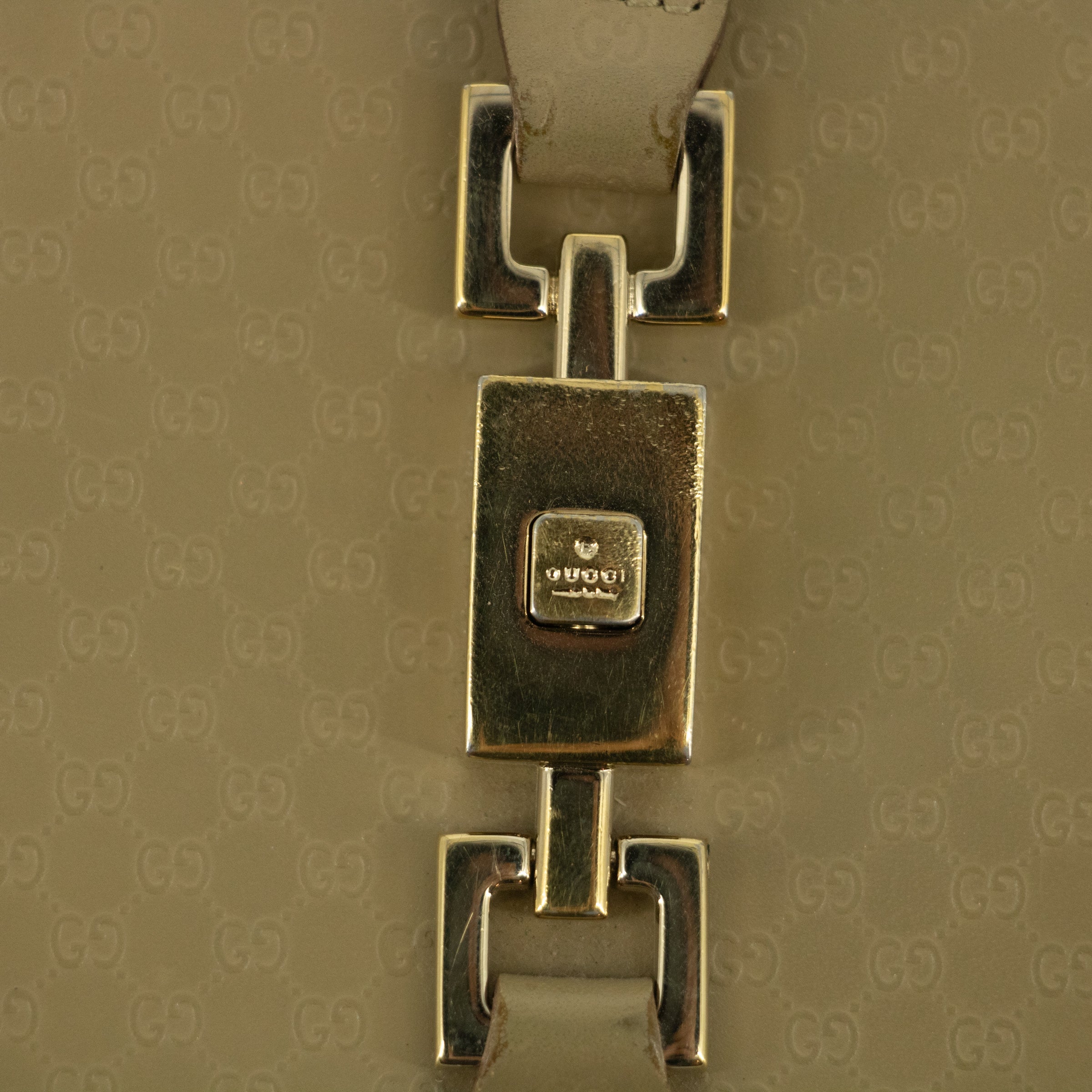 Bolt Boutique Gucci Beige Jackie Micro Guccisima Leather Compact Wallet  #2390 — side view