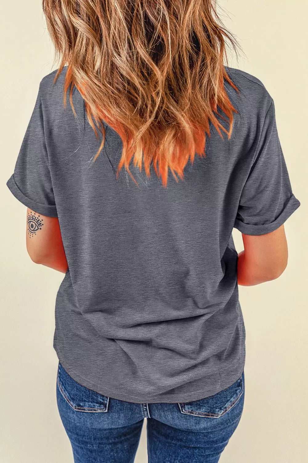 Graphic Round Neck Short Sleeve T-Shirt