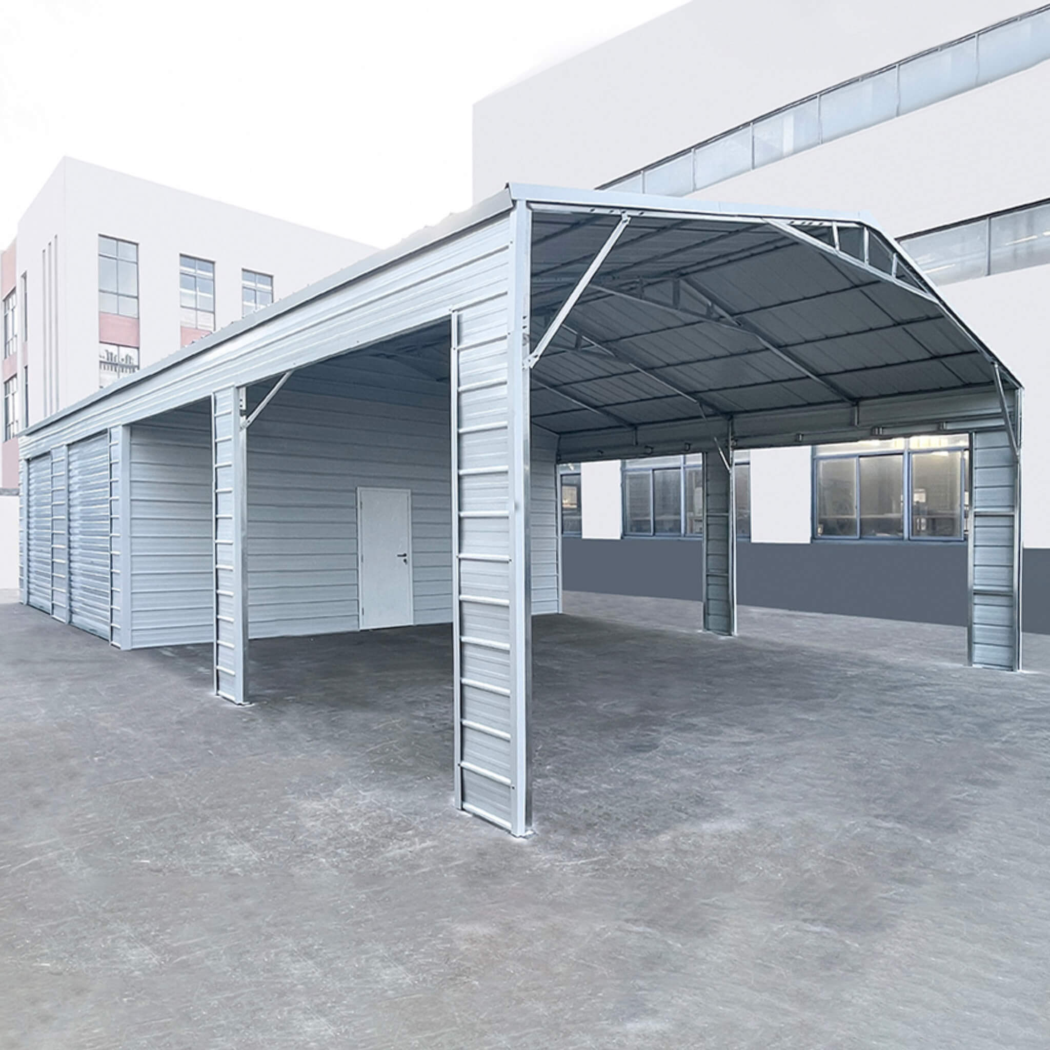 [23X46FT] Heavy-Duty Steel Garage Storage Shed With Reinforced Roof And 2 Doors (SAK29384) – SAKSBY WHOLESALE, view 3