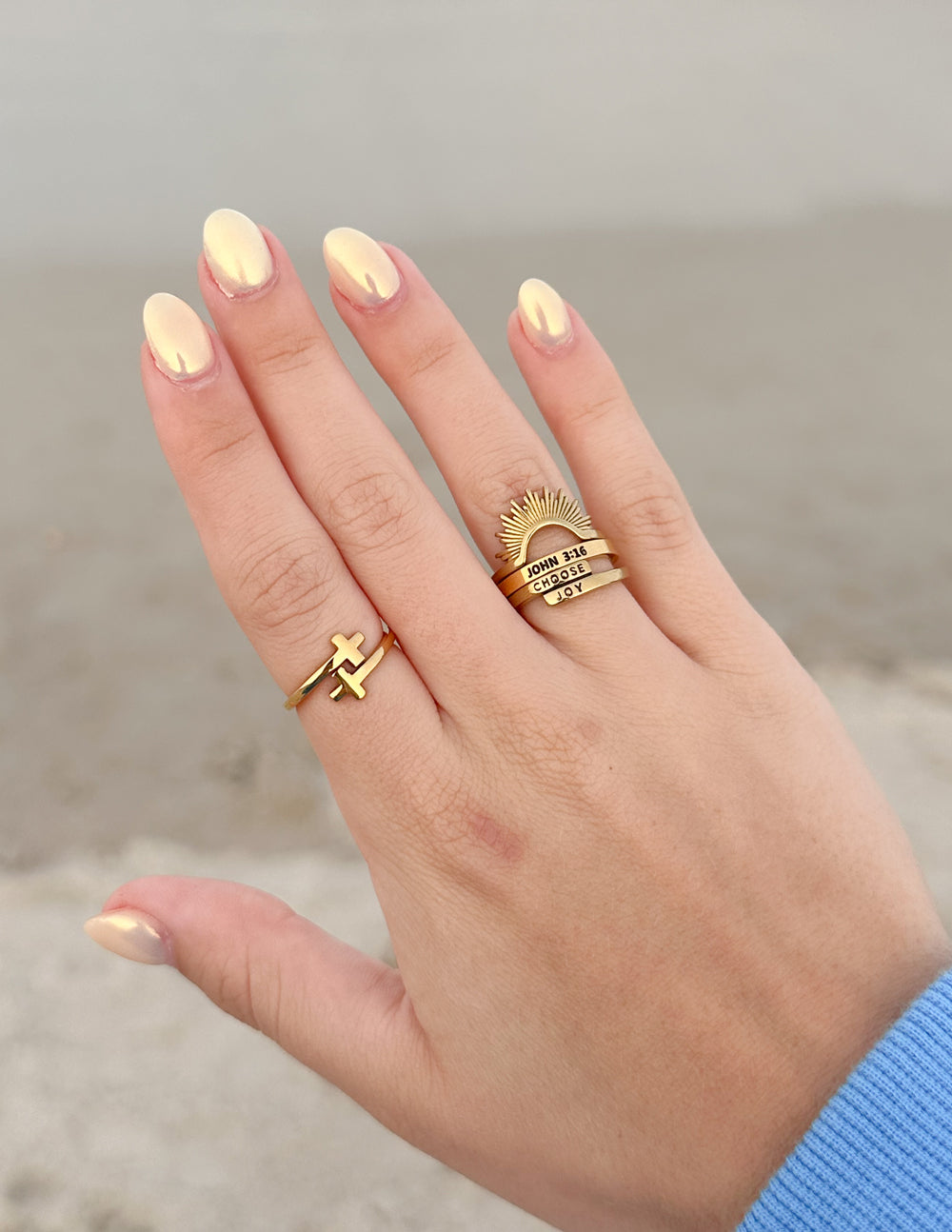 Elevated Faith John 3:16 Ring — detail close-up