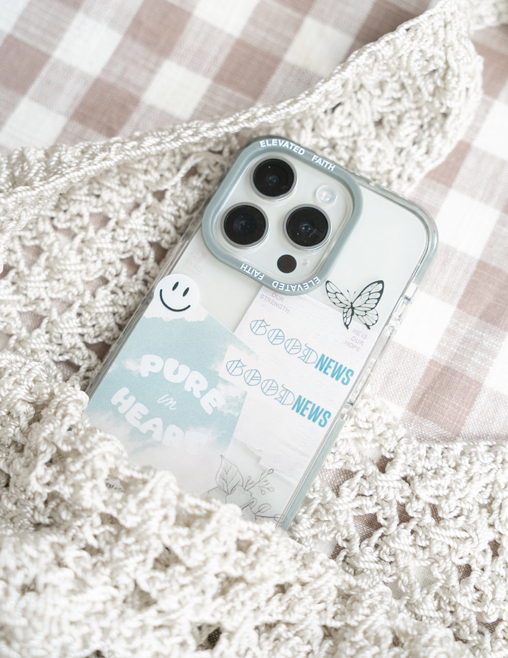 Elevated Faith Good News Phone Case — size reference