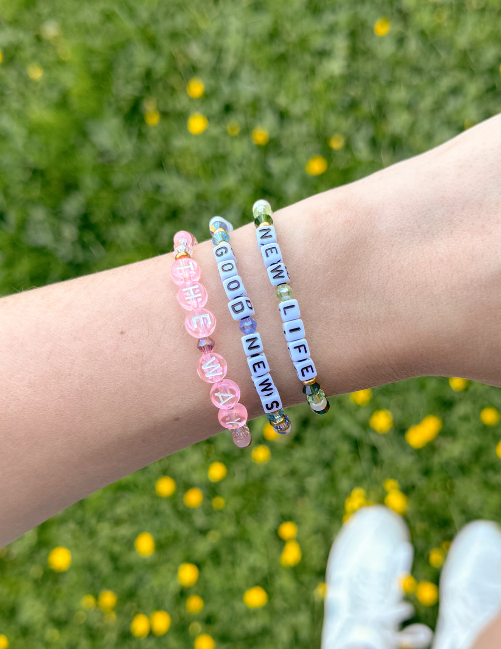 Elevated Faith The Way Letter Bracelet — side view