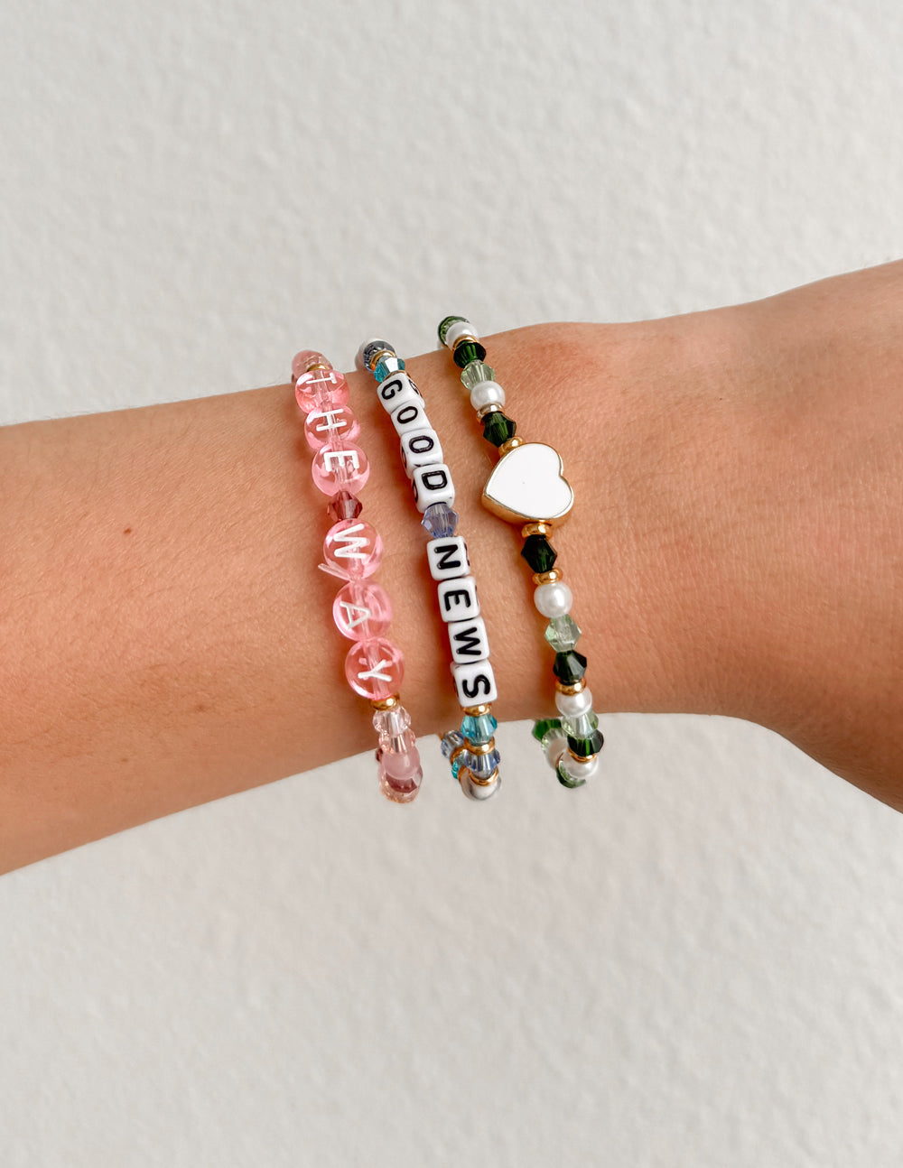 Elevated Faith The Way Letter Bracelet — in-use photo