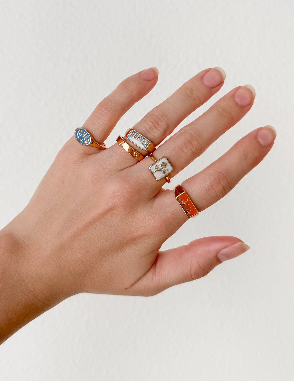 Elevated Faith Flower Rectangular Ring — lifestyle context