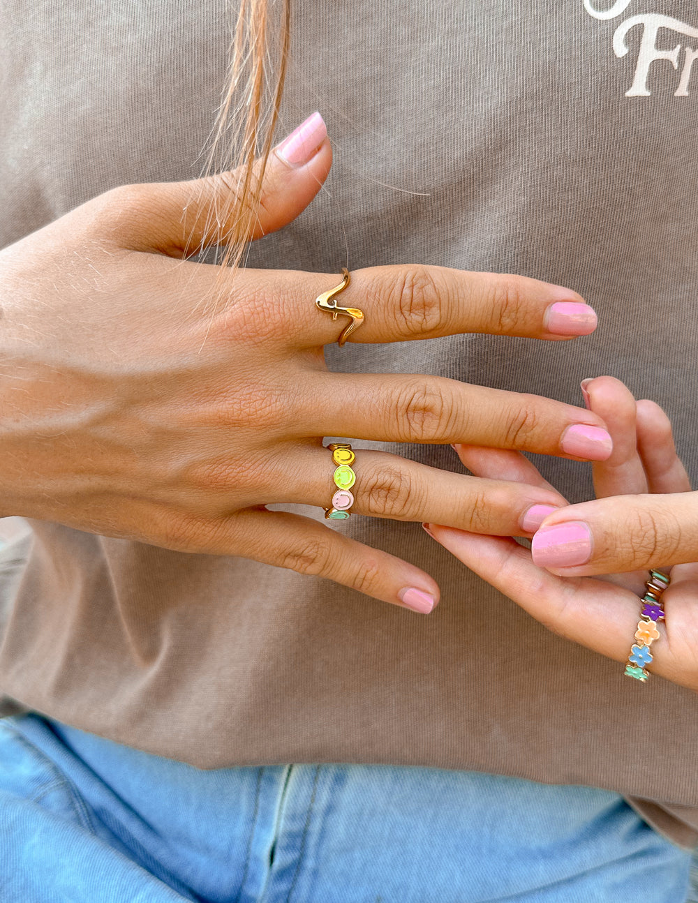 Elevated Faith Wavy Cross Ring — alternative angle