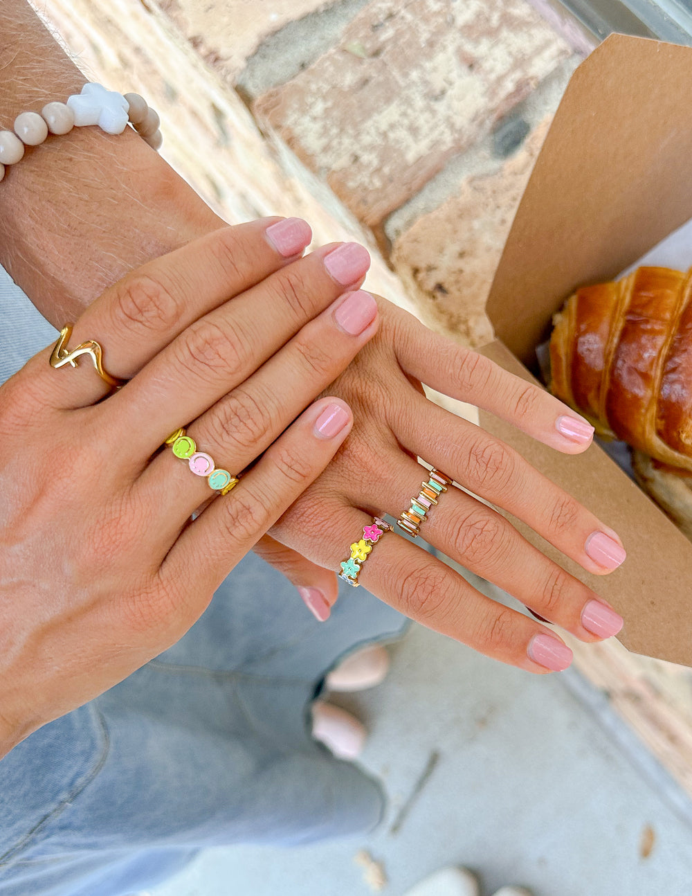 Elevated Faith Floral Enamel Ring — alternative angle