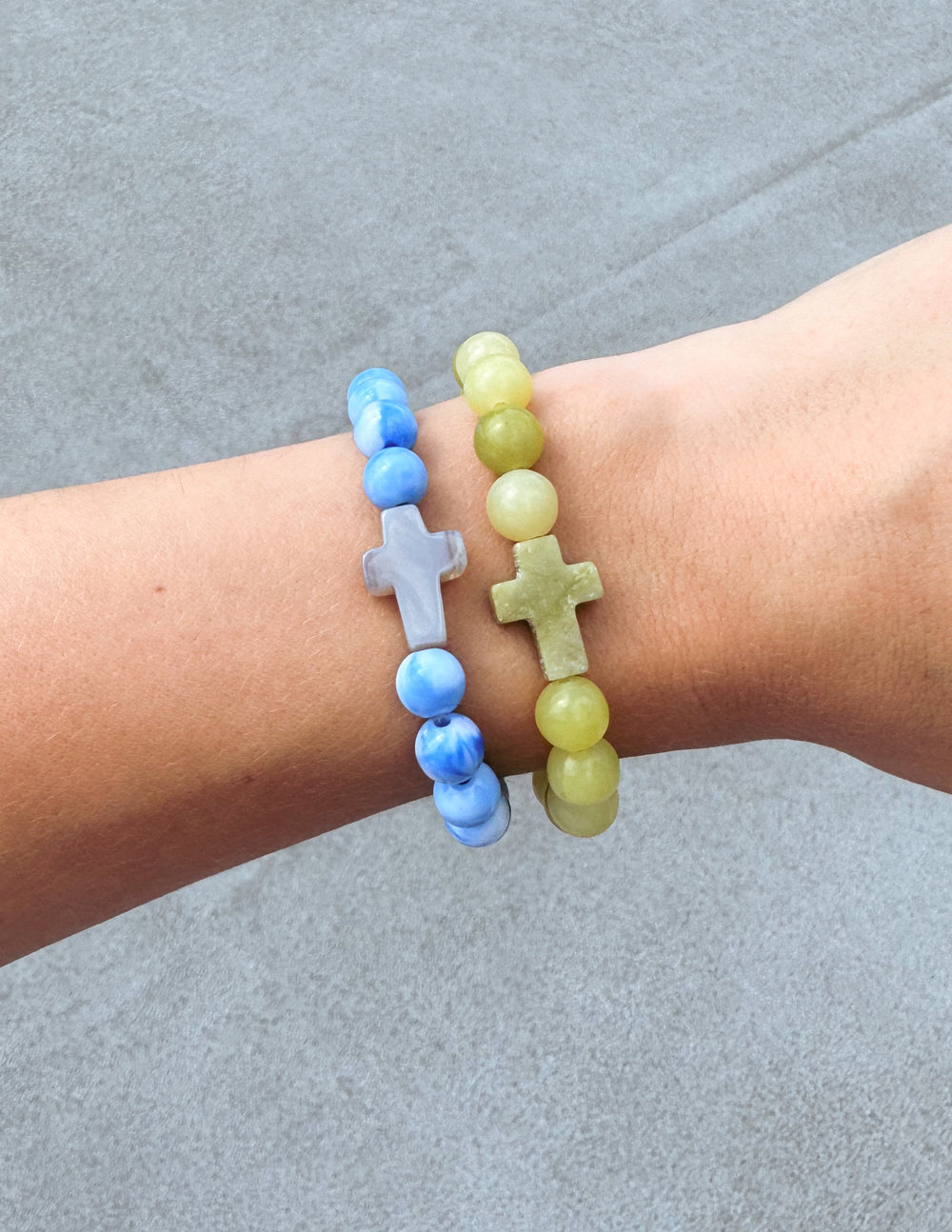 Elevated Faith Mystery Bracelet — lifestyle context