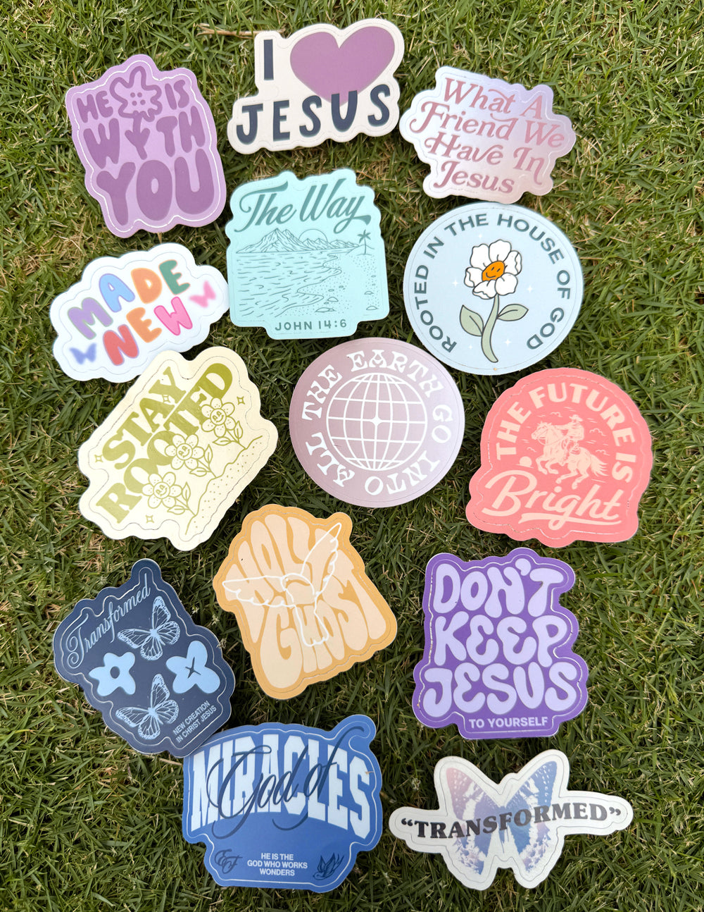 Elevated Faith 10 Random Stickers — lifestyle context