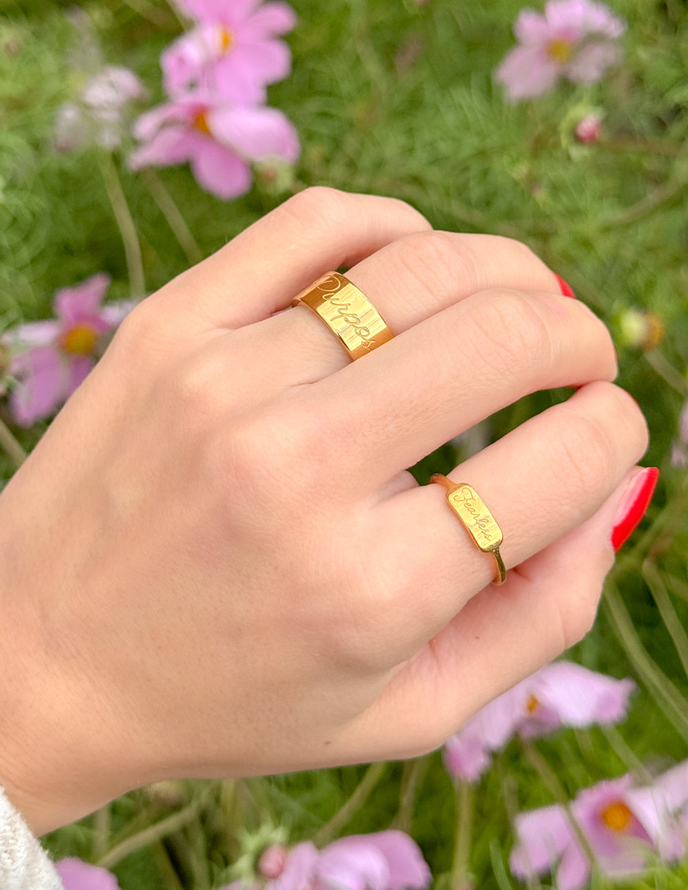 Elevated Faith Created With Purpose Ring — side view