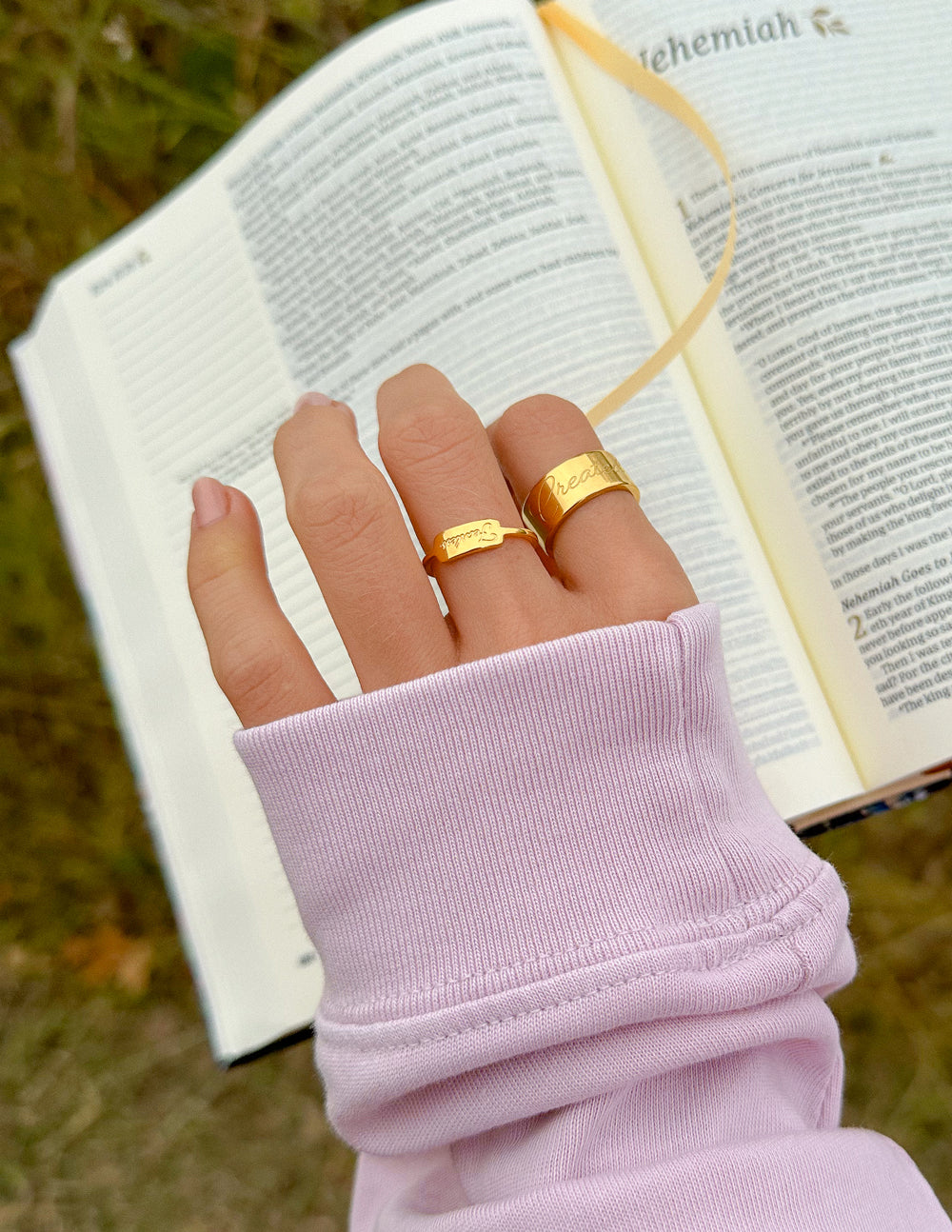 Elevated Faith Created With Purpose Ring — alternative angle