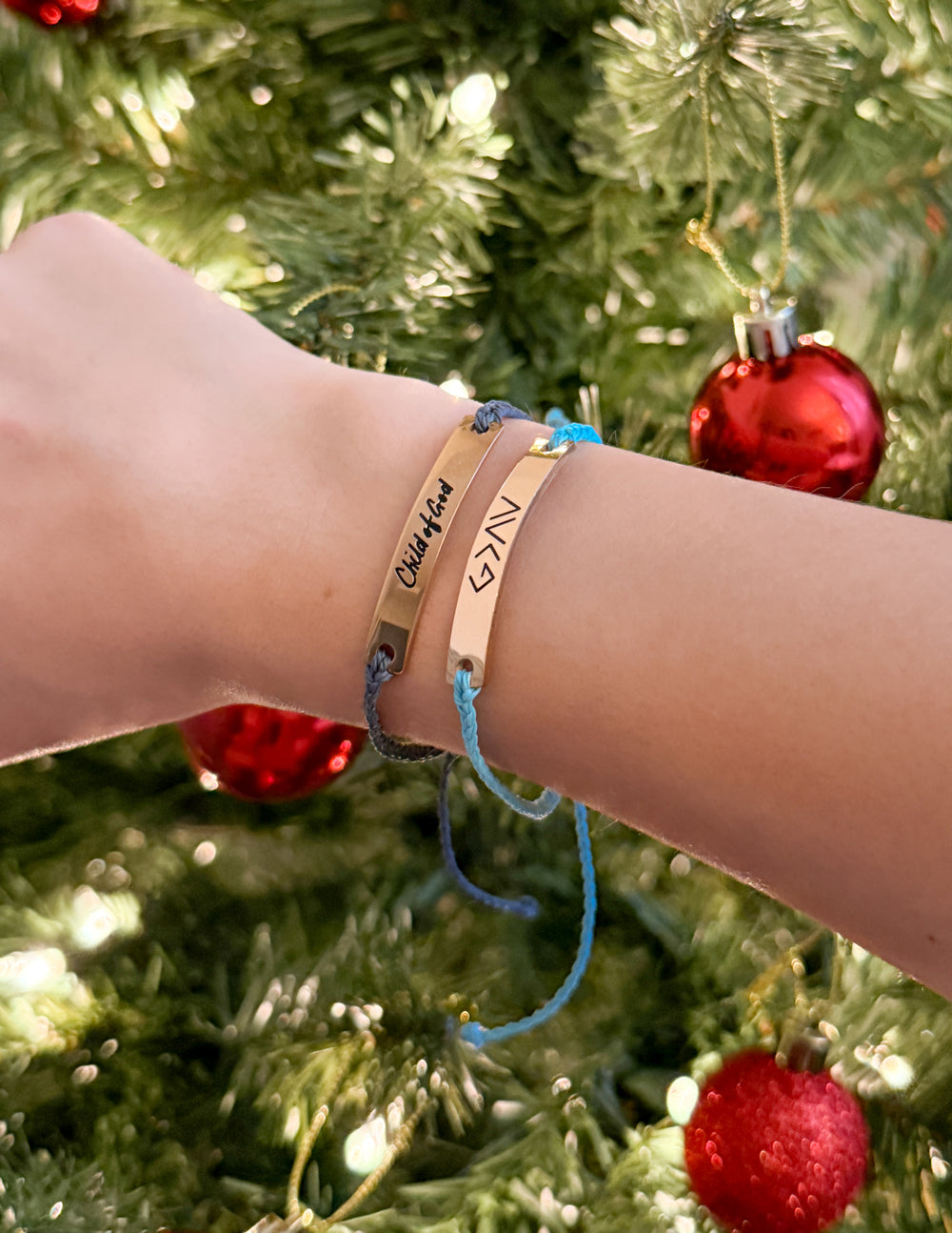 Elevated Faith Black Child of God Bracelet — side view