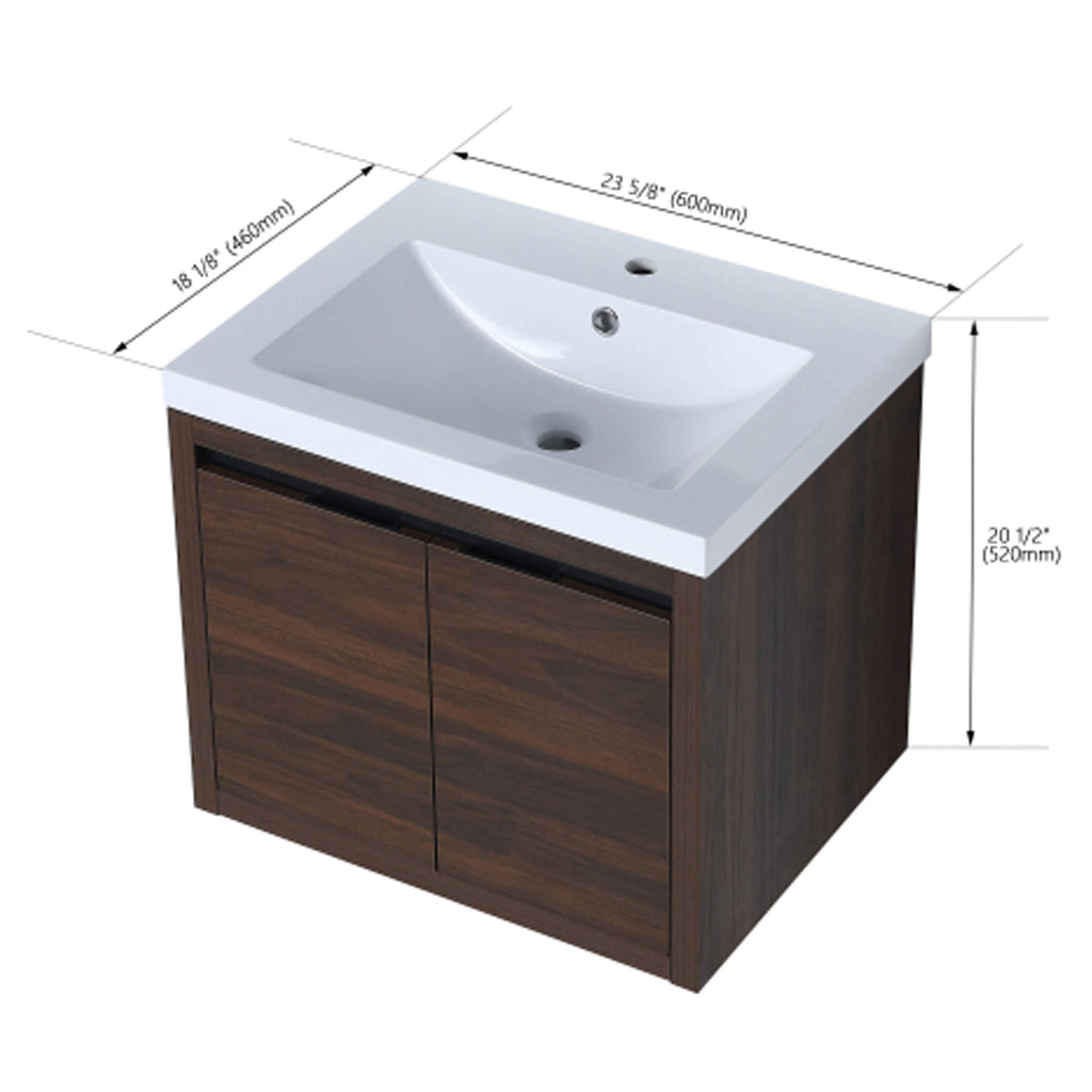 Nuvia Floating Bathroom Vanity With Resin Sink Soft Close Doors (SAK82560) – SAKSBY WHOLESALE, view 12