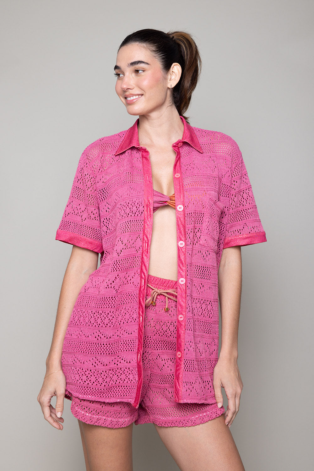 LA'AVANA Mojito crochet set-magenta — lifestyle context