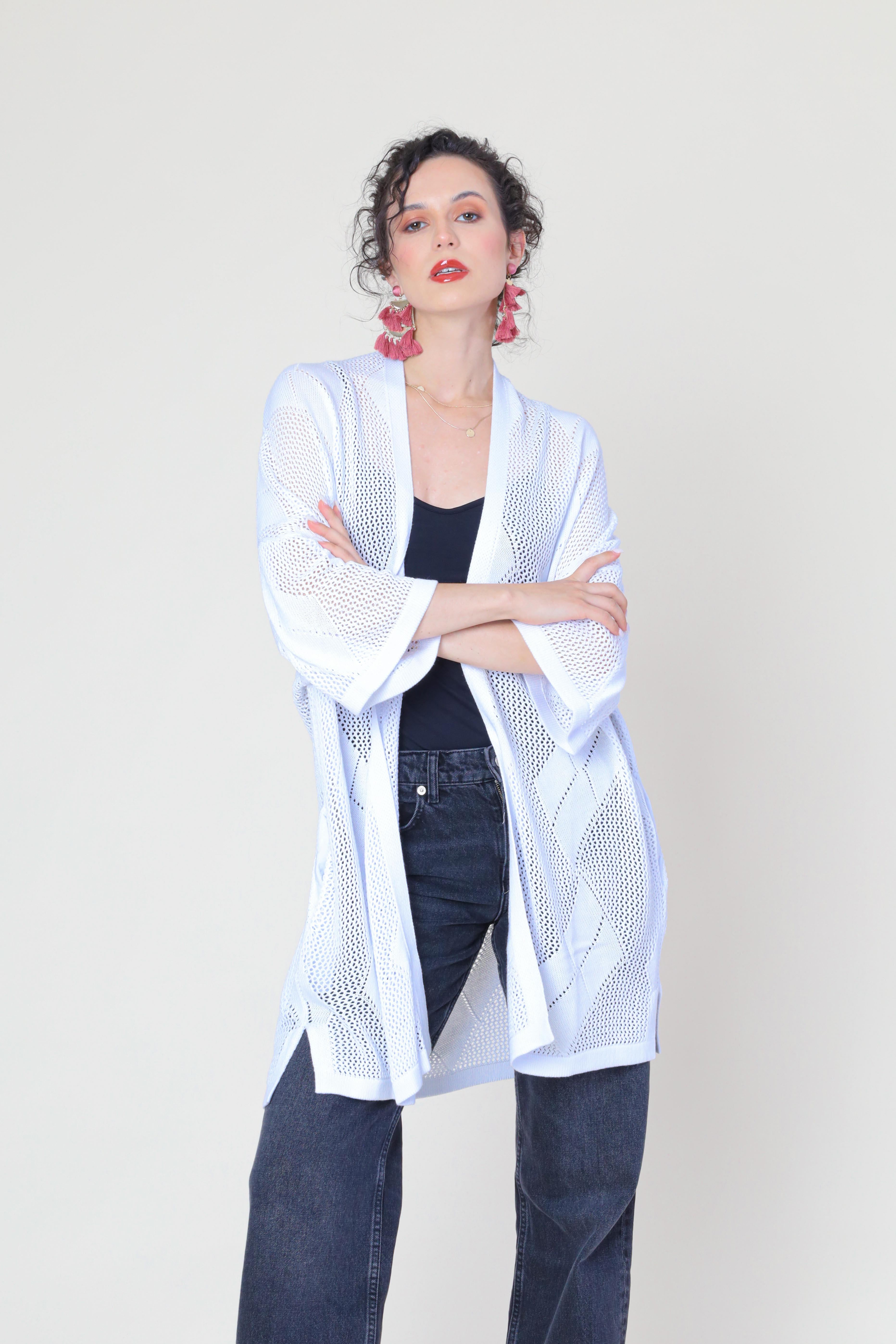 KADOU BOUTIQUE Pattern Knit Cardigan — main product shot