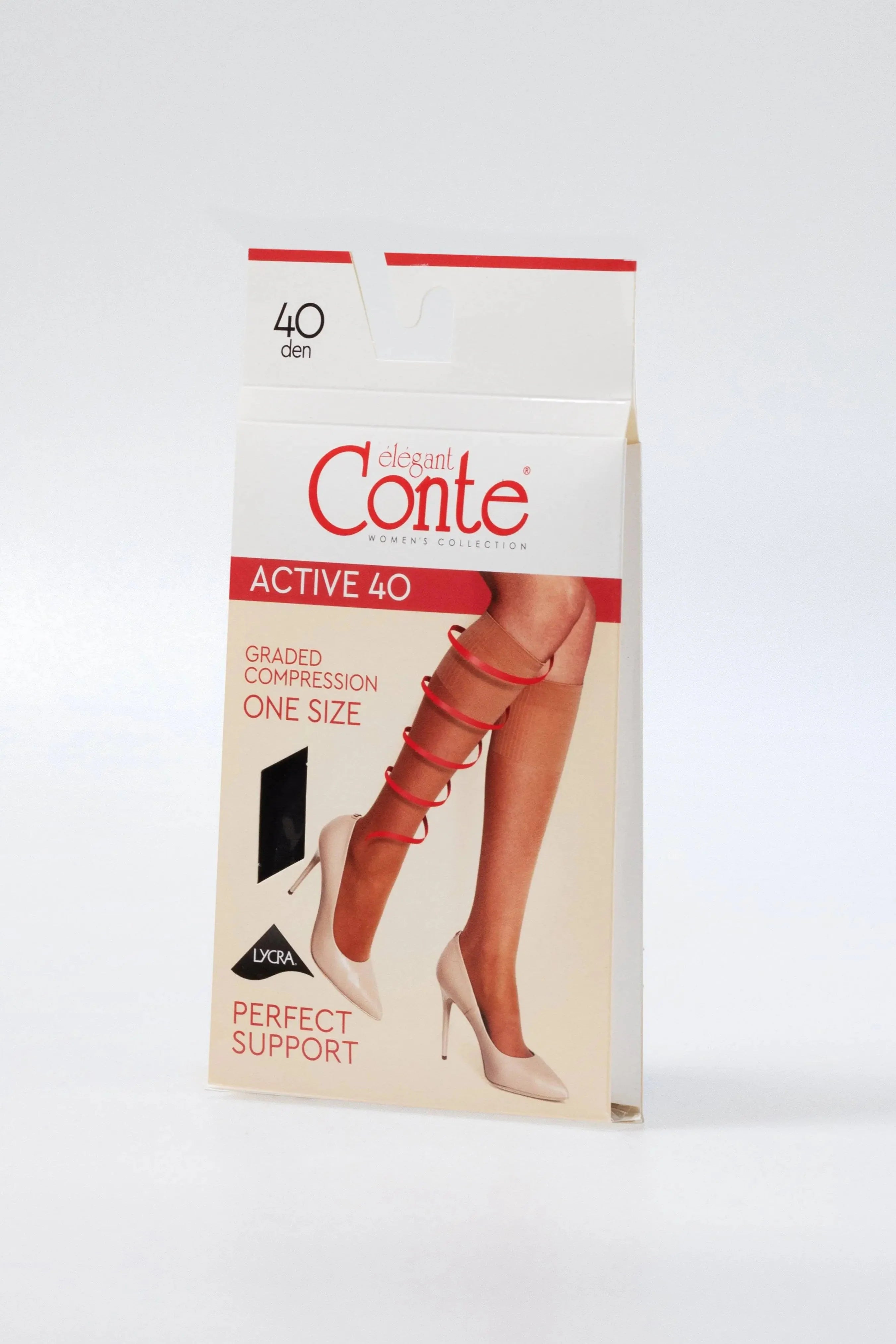 TheRanok.com Knee Highs Conte Active 40 Den (1 pair) — detail close-up