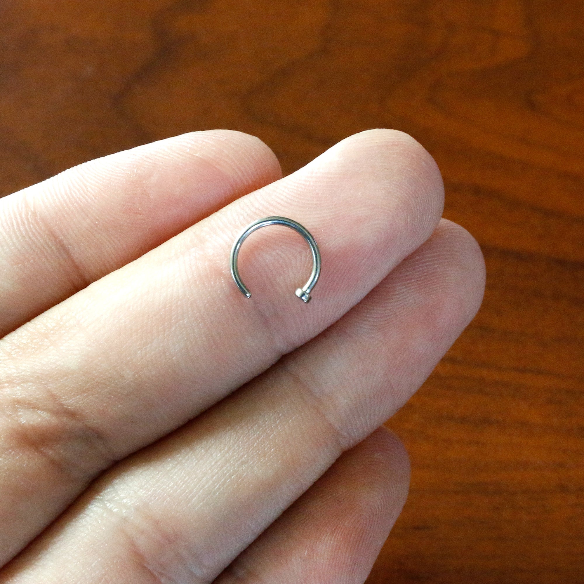 BodyCandy 18G 5/16 Stainless Steel Nose Hoop — size reference