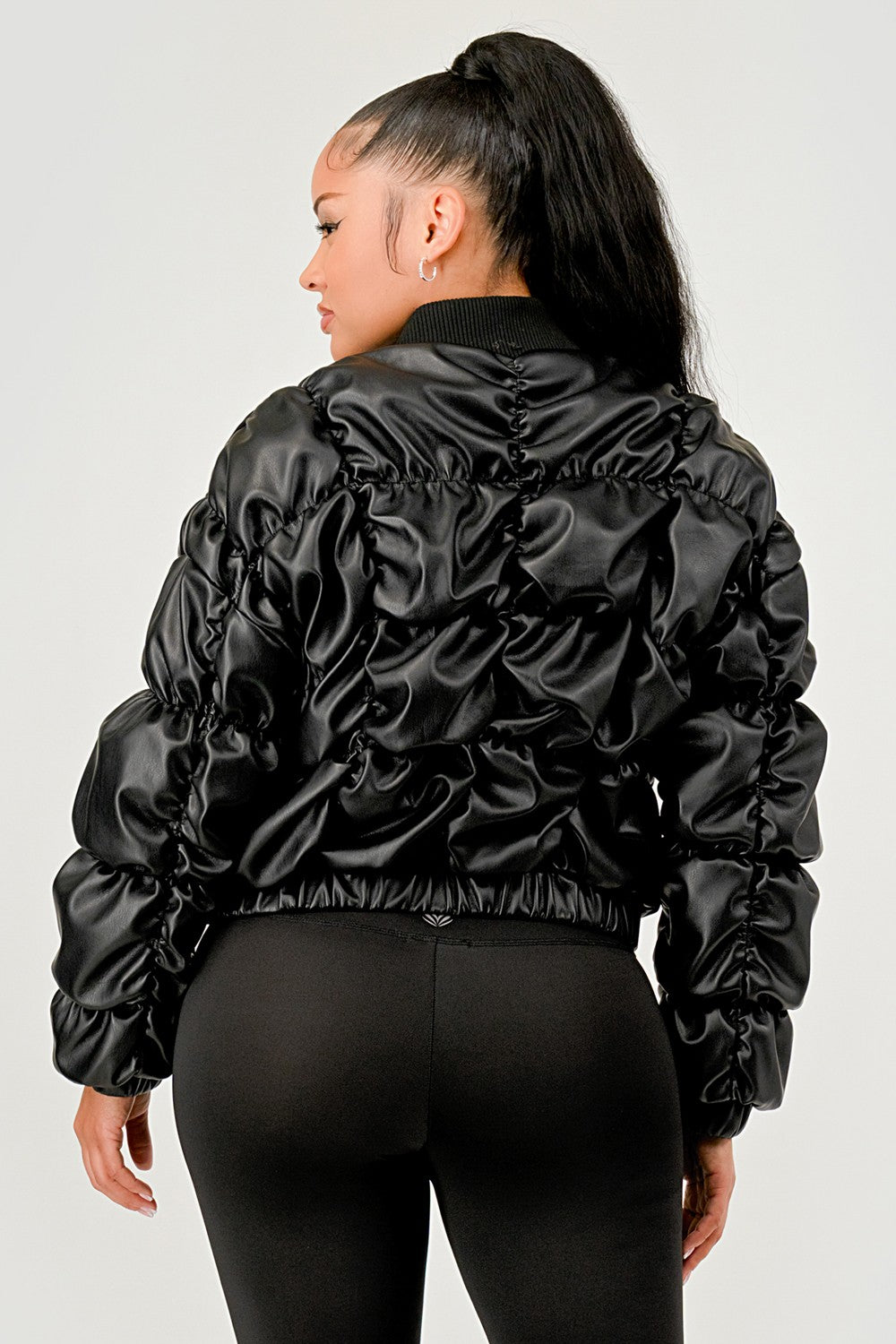 The Noir Ruched Bomber