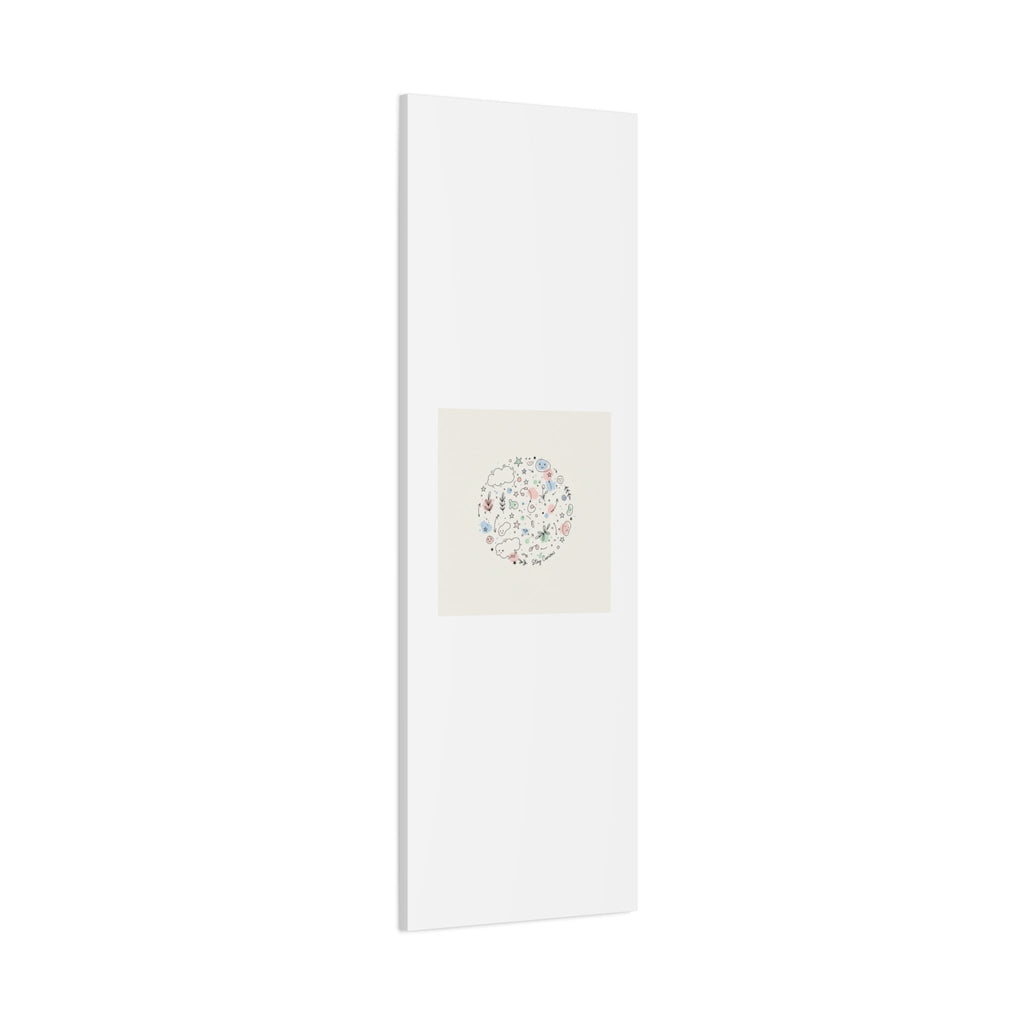 Doodle Circle Line Drawing Matte Canvas, Hand-Drawn Sketch Art