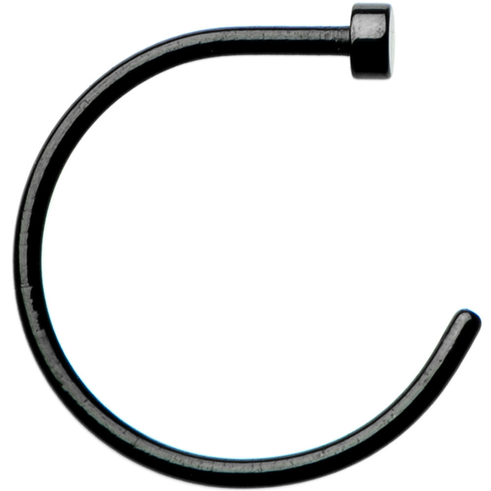 BodyCandy 20G 3/8 Black Anodized Titanium Nose Hoop — main product shot