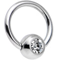 BodyCandy 18G 1/4 Clear BCR Captive Ring Created with Crystals — main product shot