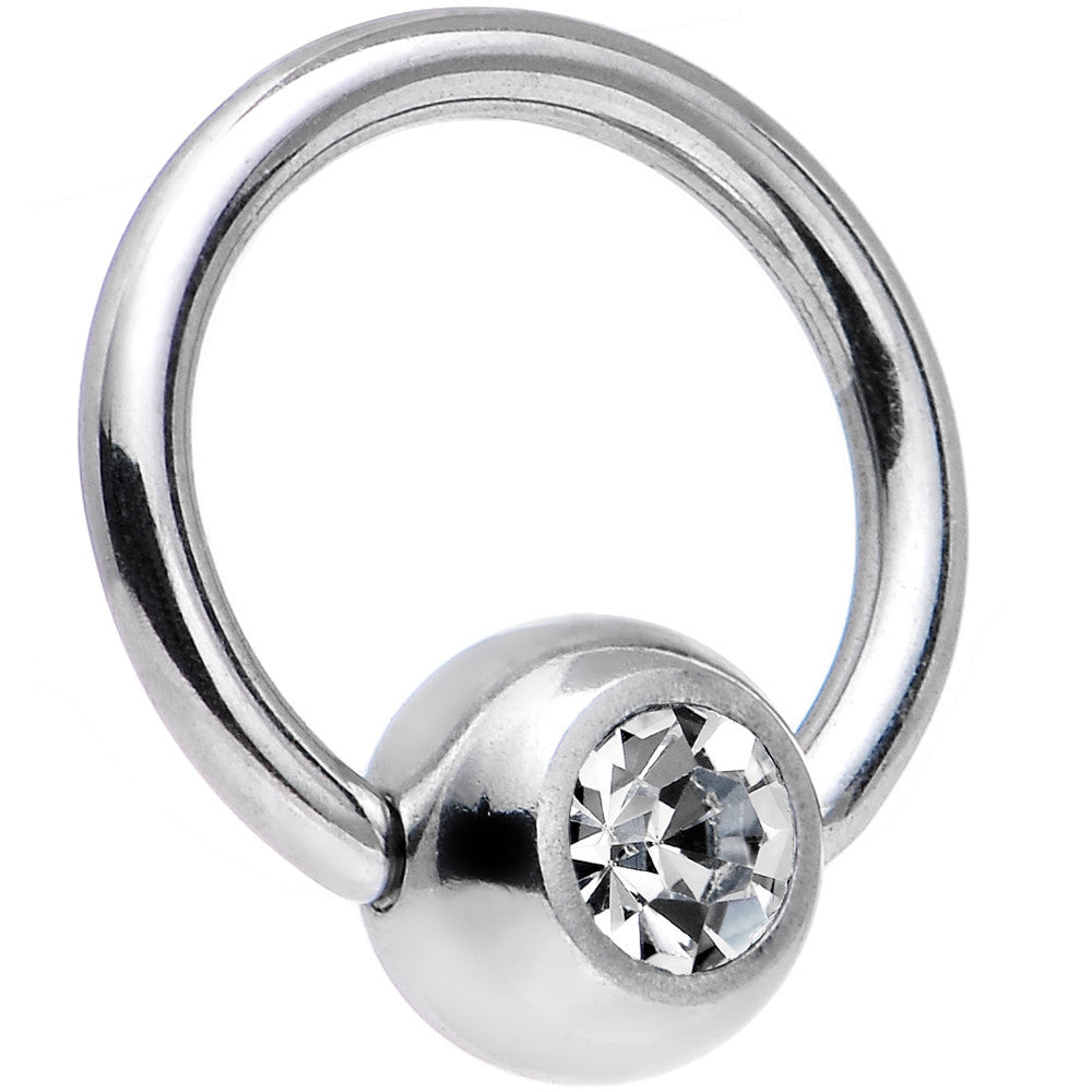 BodyCandy 18G 1/4 Clear BCR Captive Ring Created with Crystals — main product shot