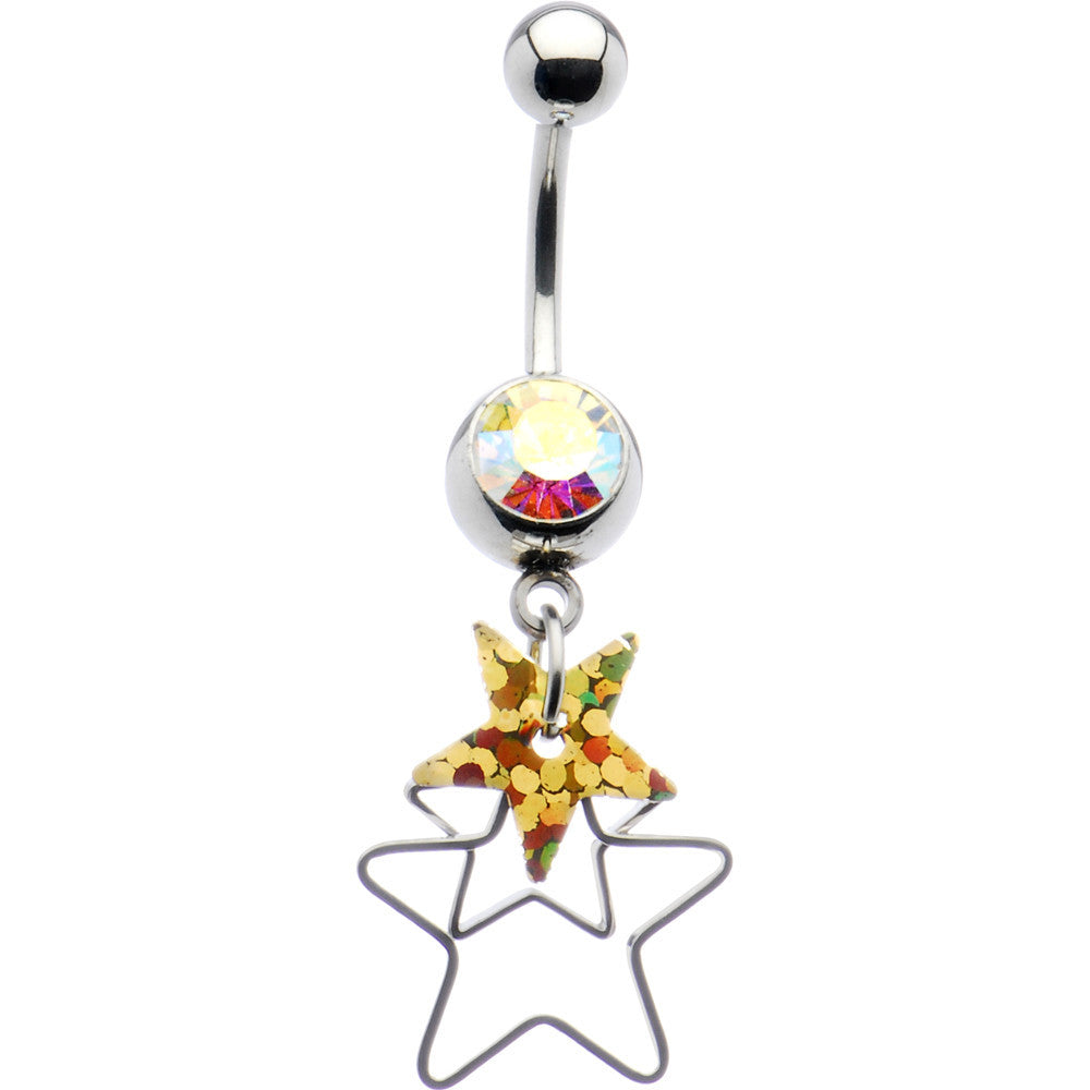 BodyCandy Aurora Gem Galaxy of Stars Belly Ring — main product shot