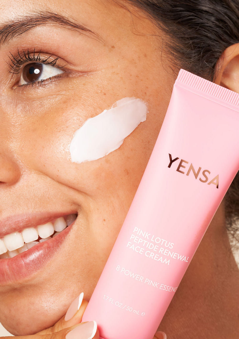 Pink Lotus Peptide Renewal Face Cream by YENSA — detail shot 2