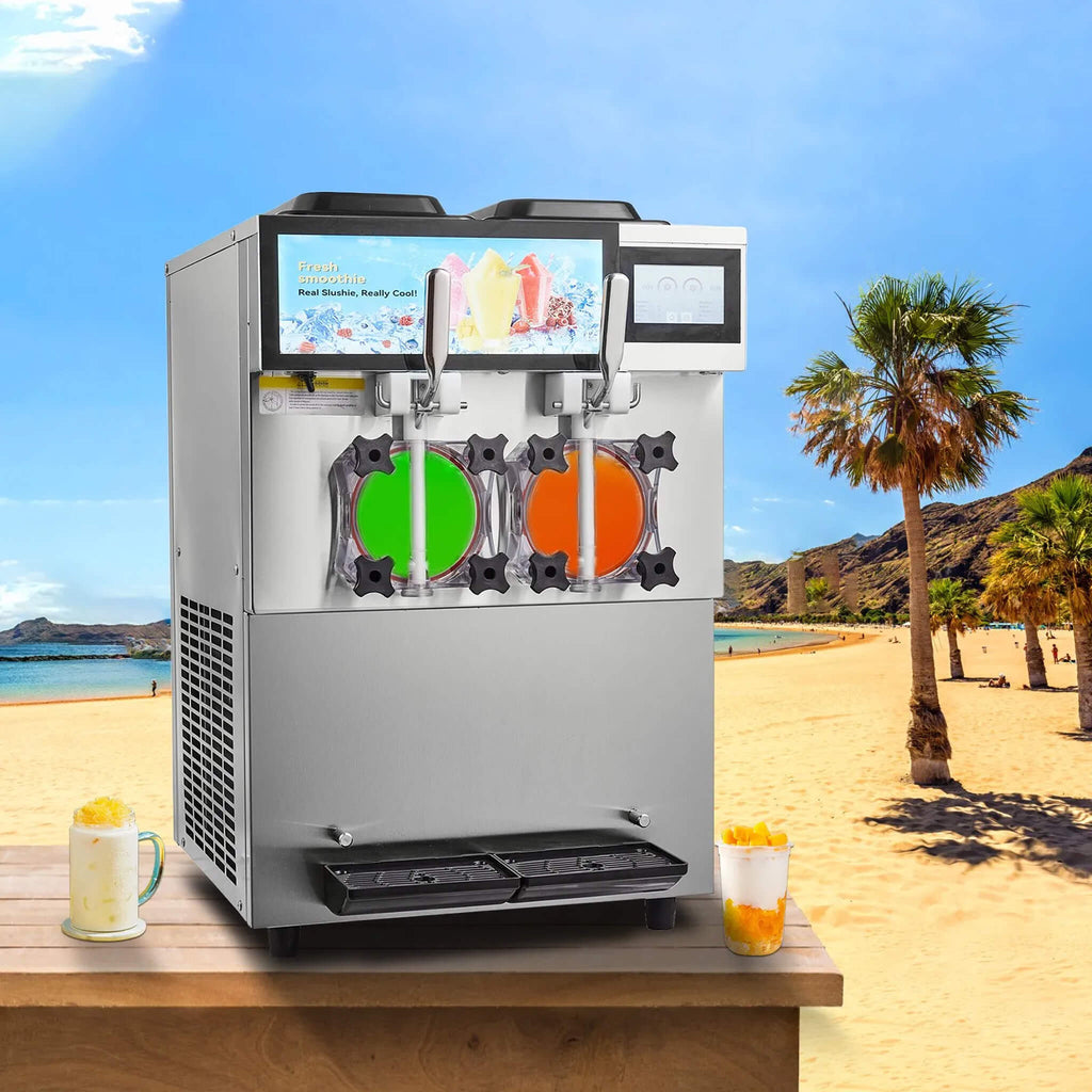 24L Commercial Double Cylinder Stainless Steel Slushy Machine With Touchscreen (SAK64125) – SAKSBY WHOLESALE, view 3